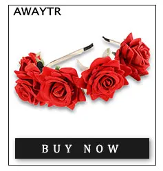 AWAYTR New Romantic Flower корона для Для женщин свадебные аксессуары для волос Цветочные Корона Головные уборы для девушек повязка-венок для невесты
