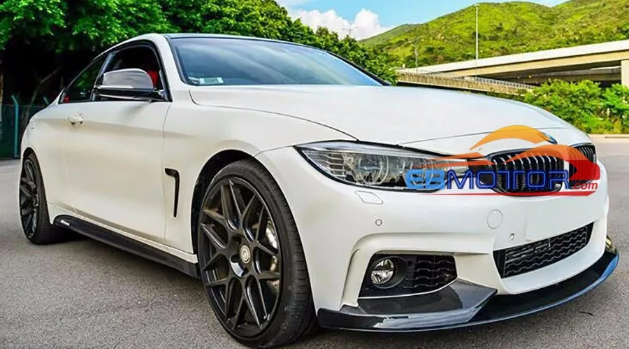ebmotor-com P Style 3K Front Bumper Lip Spoiler For BMW 4 Series F32 M Sport M Tech Bumper 2Door 4Door 2014UP B361F 2_8994