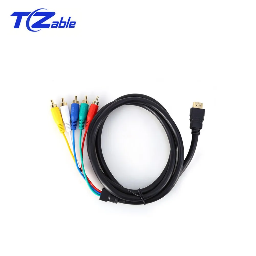 

HDMI To RCA Cable Audio And Video Conversion Cable HDMI Male To 5RCA AV Composite Male Adapter For HDTV 77 99 XR649 Audio Cable
