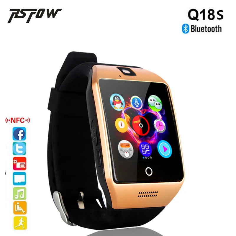 RsFow Q18S Passometer Smart Watch with Touch Screen camera Sim TF card NFC Bluetooth Smartwatch For