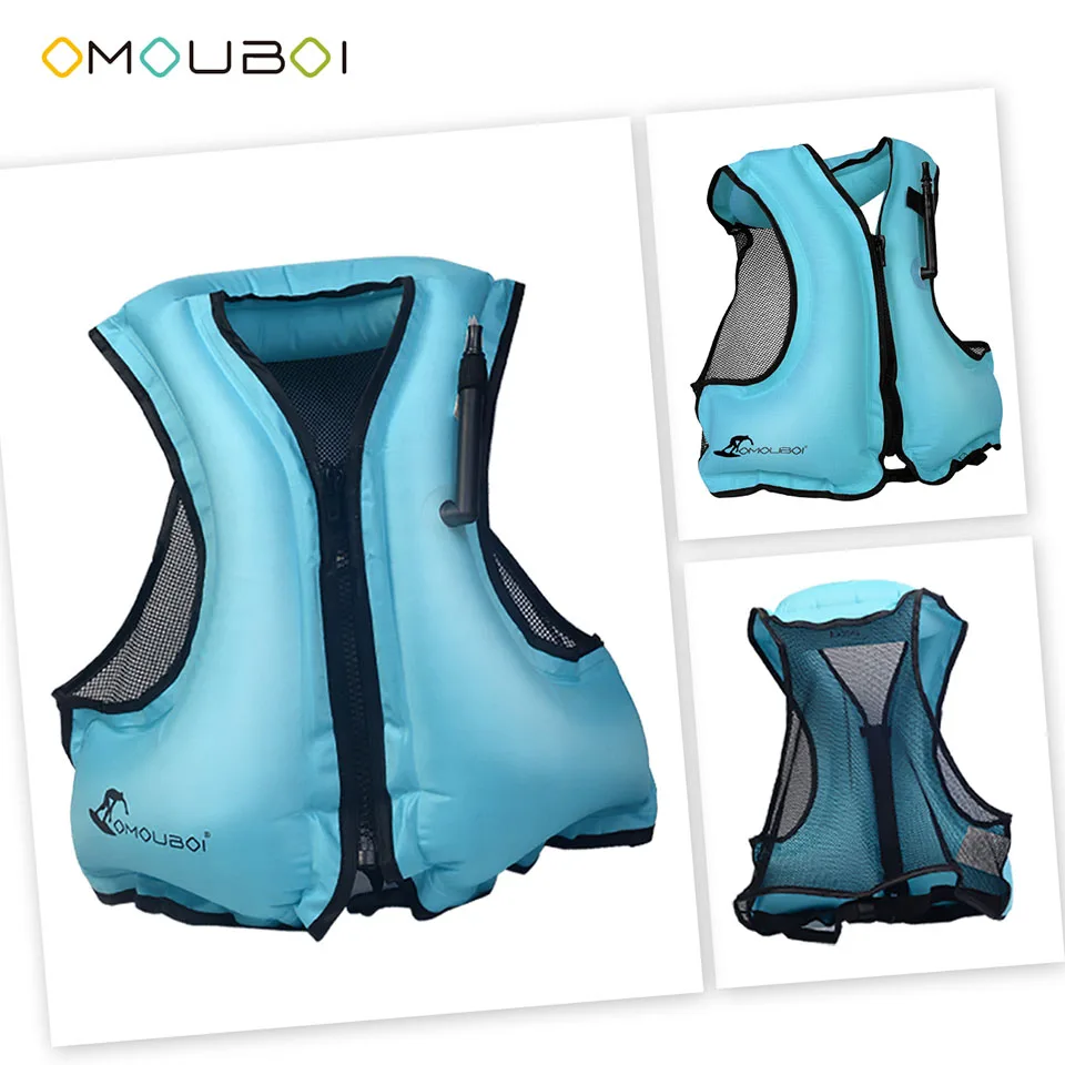OMOUBOI синий дрейфующий надувной жилет спасательный ремни для ног дополнительную