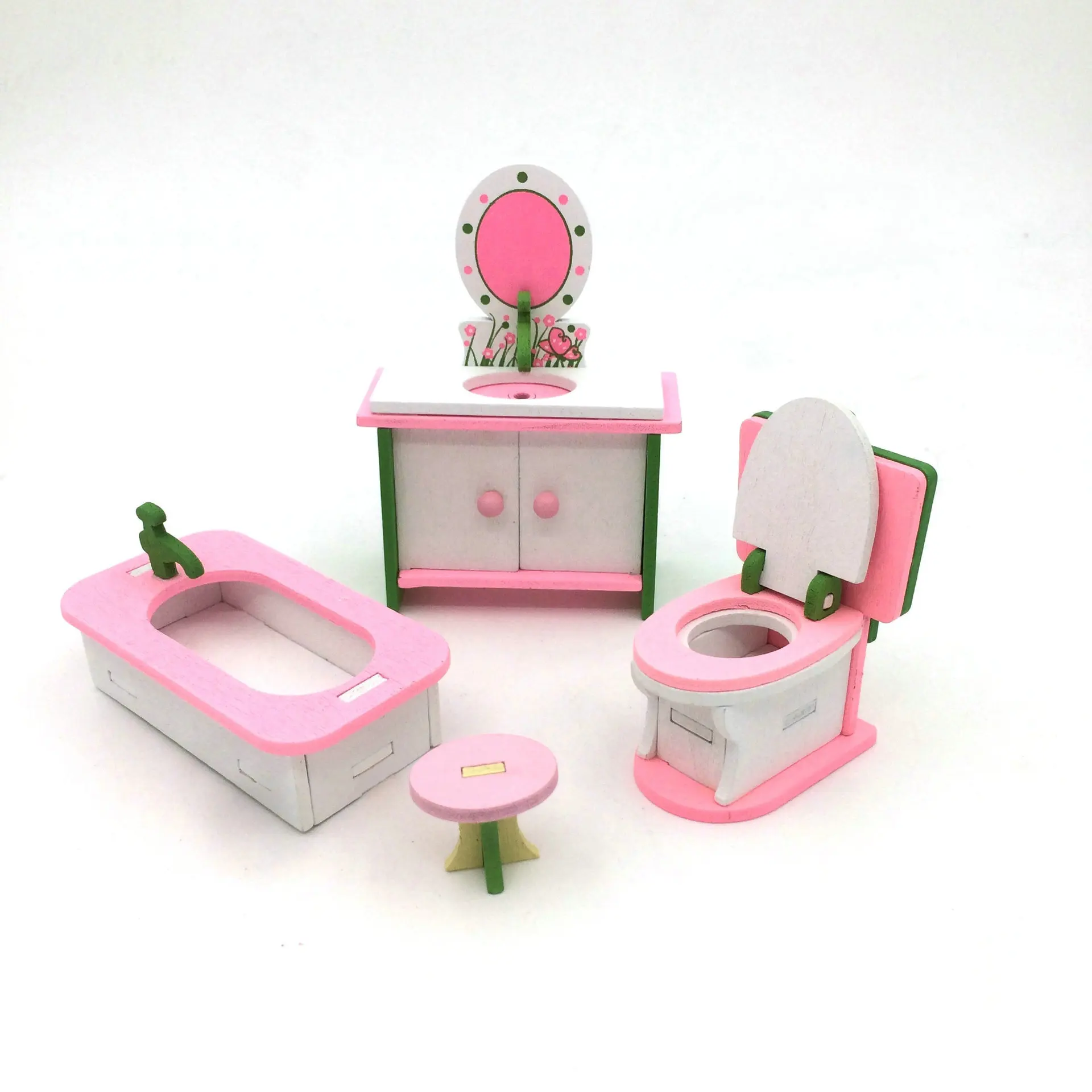 Kids lay Toy Wooded Mini Furniture Set Miniature Dollhouse Simulation Chairs Bed Toilet Boy and Girl Playing House Game Toy Kids lay Toy Wooded Mini Furniture Set Miniature Dollhouse Simulation Chairs Bed Toilet Boy and Girl Playing House Game Toy