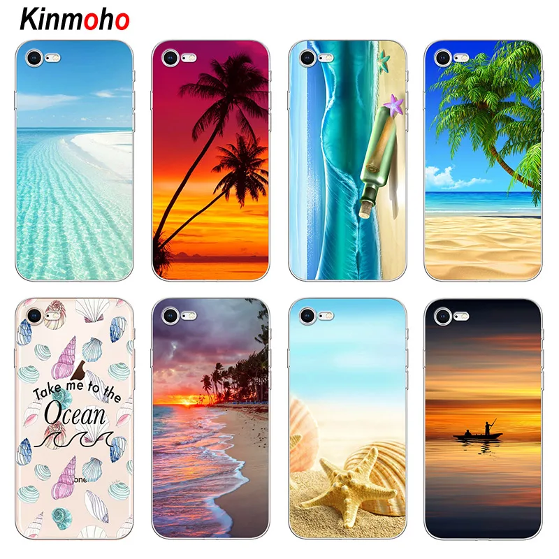 

Landscape Sunset Sea Shell Ocean Soft Silicone Phone Cases Cover For Coque iPhone 7 6 6S 8 Plus 5S SE 5 X XS Max XR Funda Capa