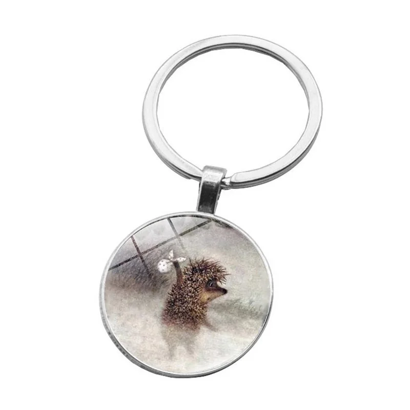 

Hedgehog In The Fog keychain men women Pendant Statement Handmade Fashion key chain ring holder jewelry gift