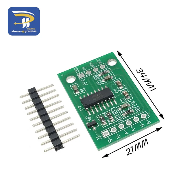 

HX711 Weighing Sensor Dual-Channel 24 Bit Precision A/D Module Pressure Sensor for Arduino DIY Kit