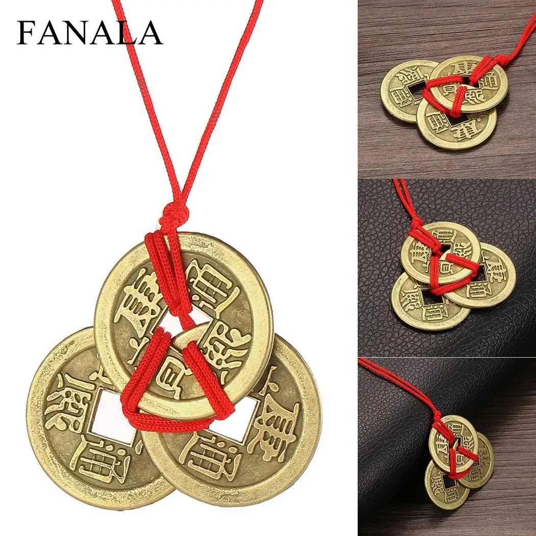 

Emperor Amulet Wealth Coins Lucky Necklaces For Brass Money Coin Collection Necklace Drop Jewelry Choker Erkek Kolye Ketting