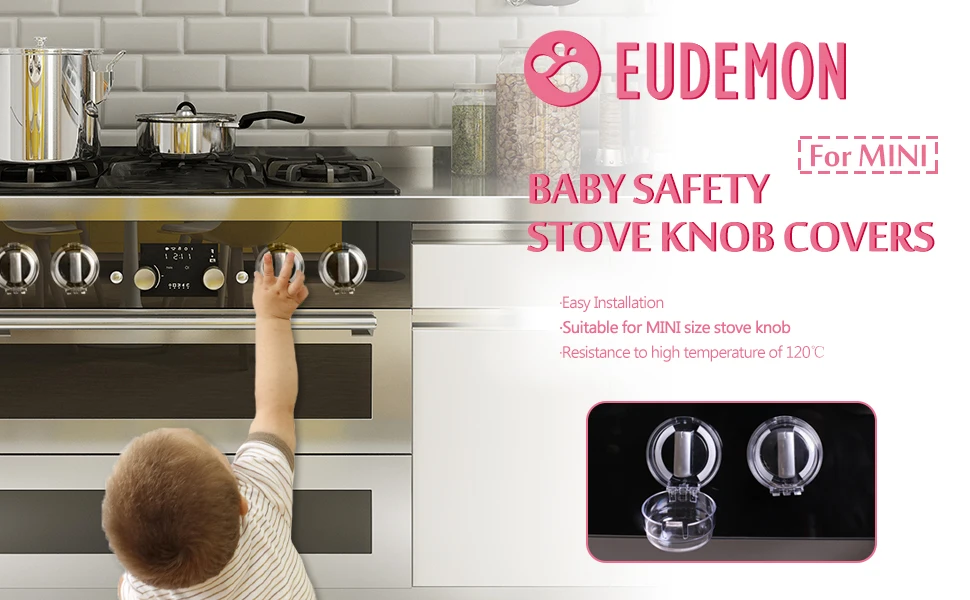 Safety Children Kitchen Stove Knob Covers Eudemon 6 Pack Suit for Small Gas Knob 