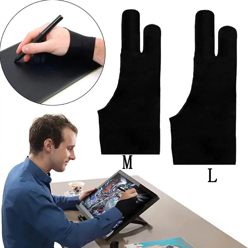 

Artist Tablet Gloves Oil Pencil Painting Graphic iPad for Monitor Graphic Pro with Two Tablet Fingers Drawing and