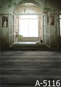 

LIFE MAGIC BOX Fundos Photography Photography Background Dark Wood Bar, There Are Flowers On The Windowsill Mh15-5116
