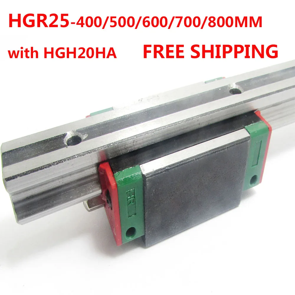 

1PC free shipping HGR25 Linear Guide Width 25MM Length 400/500/600/700/800MM with 1PC HGH20HA Slider for cnc xyz axis