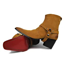 OTTO/ботинки на высоком каблуке из натуральной кожи ручной работы; Брендовая обувь; классические ботинки с красной подошвой; мужские дизайнерские туфли из коровьей кожи