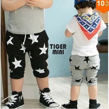 

SK027 2018 Wholesale New 1PC/Lot Children Baby Boy Girl Child Summer Cute Cool Star Pants Capris Birthday Gift