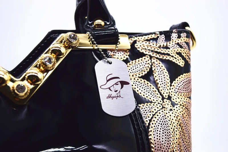  2019 Patent Leather Shoulder Bag Female Evening Party Bags Brand Designer Handbags Large Capacity W - 32861325806