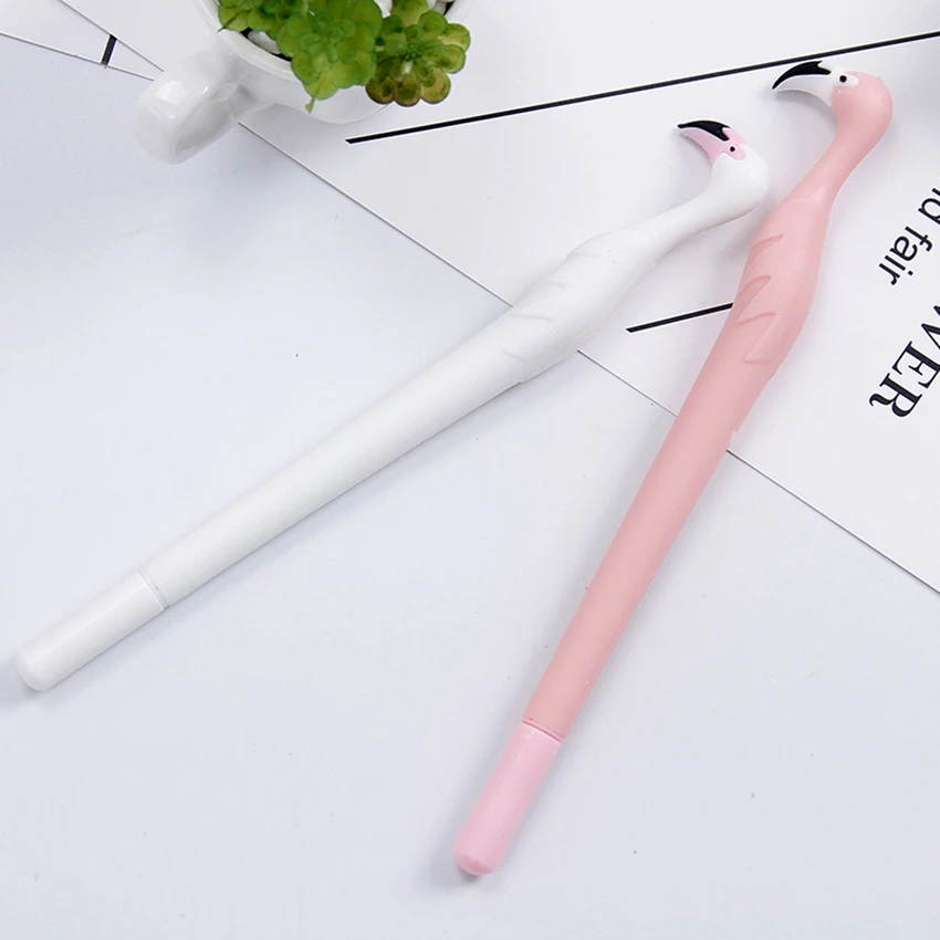 

1 PC Creative Cute Swan Kawaii Flamingo Gel Pens Stationery School Officel Supplies Gift Styling Handles