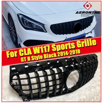 

W117 CLA GTS grille grill ABS gloss black Fits For MercedesMB CLA180 CLA200 250 CLA45AMG Front Bumper Grills without sign 14-18