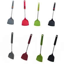 FenKicyen длинная ручка лопатка силиконовая лопатка антипригарная лопаточка для сковороды кухонная лопатка из нержавеющей стали кухонная утварь инструмент