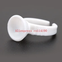 Белый татуировки клей пигмент держатели кольцо одноразовые наращивания ресниц клей держатель