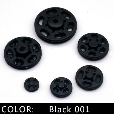 Black 001 20 компл./лот 7 мм/10 мм/13 мм/15 мм/18 мм нейлоновая маленькая невидимые застежки-кнопки Пресс-гвоздики в виде пуговиц швейная фурнитура дети Snap "сделай сам" - Цвет: Black 001