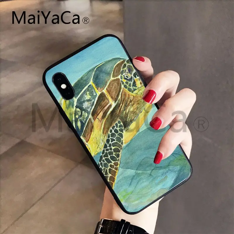 MaiYaCa морская черепаха Аква Мягкий ТПУ узор чехол для телефона задняя крышка Coque для iphone 5 5s 5c SE и 6 6s 7 7plus 8 8plus чехол для телефона
