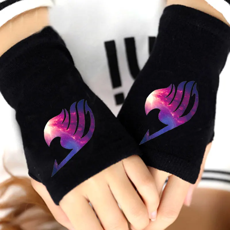 Светящиеся в темноте модные вязаные перчатки для девочек Fairy Tail(Guild) Lucy трикотажные перчатки из хлопка зимние теплые варежки Femme подарок