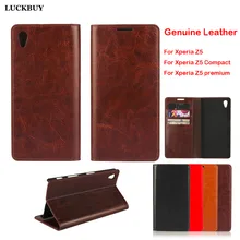 LUCKBUY Top Quality Classic Business Real Leather Flip Cover For Sony Xperia Z5 Sony Z5 Compact Xperia Z5 Premium Luxury Coques цена LUCKBUY Top Quality Classic Business Real Leather Flip Cover For Sony Xperia Z5 Sony Z5 Compact Xperia Z5 Premium Luxury Coques цены онлайн