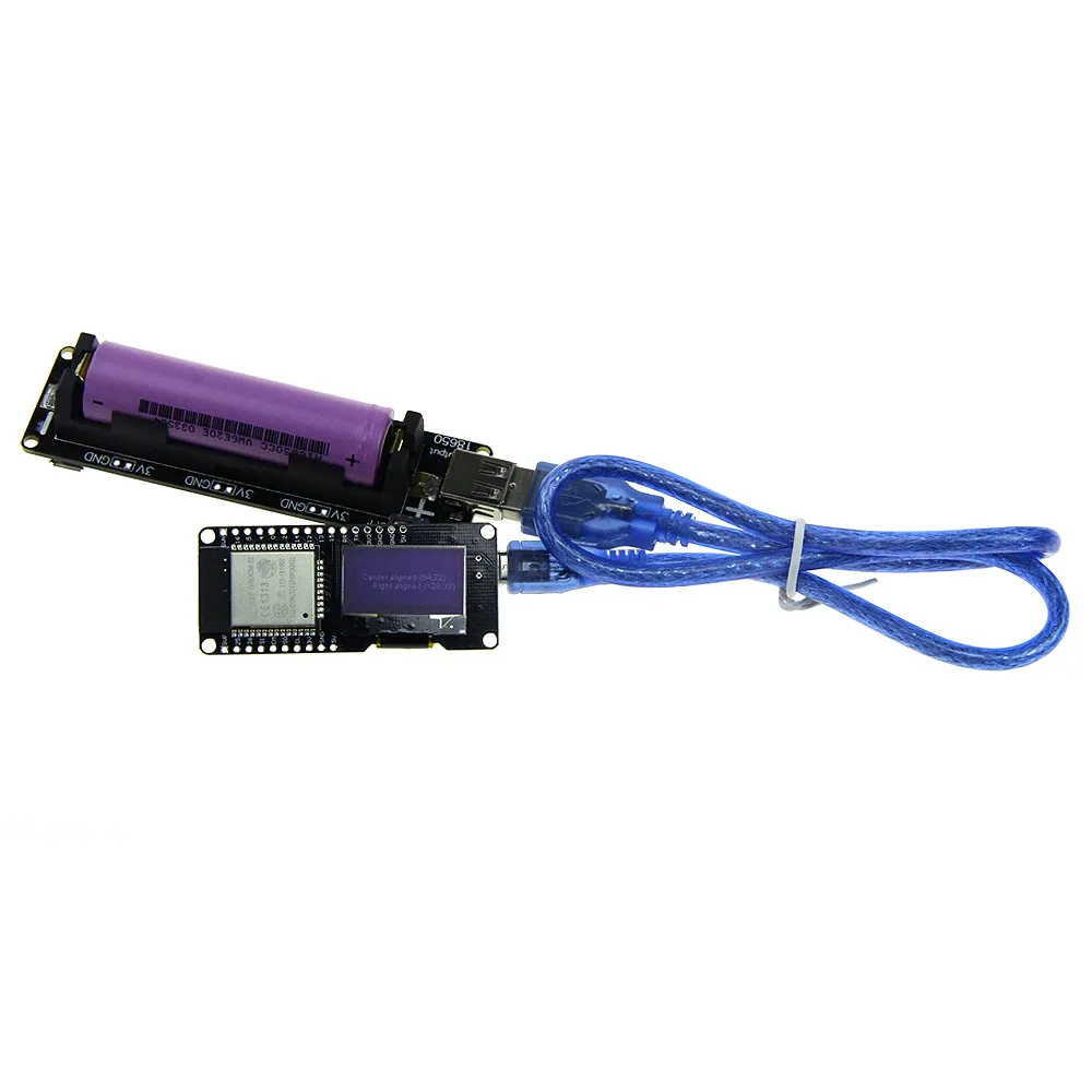 

Wems V3 esp32 OLED OLED module to send 18650 battery base line