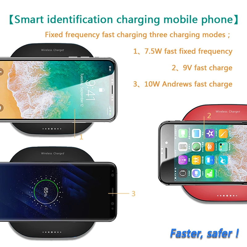 Suntaiho Ци безпроводная зарядка устройство для iphone XS Max USB XR быстрое зарядное устройство для samsung Galaxy S8 S9Plus примечание 9 S7edge quick charge 3,0