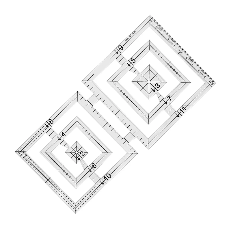 Разноцветная линейка акриловый материал Multifunction линейка для квилтинга DIY Quilter инструмент для рисования