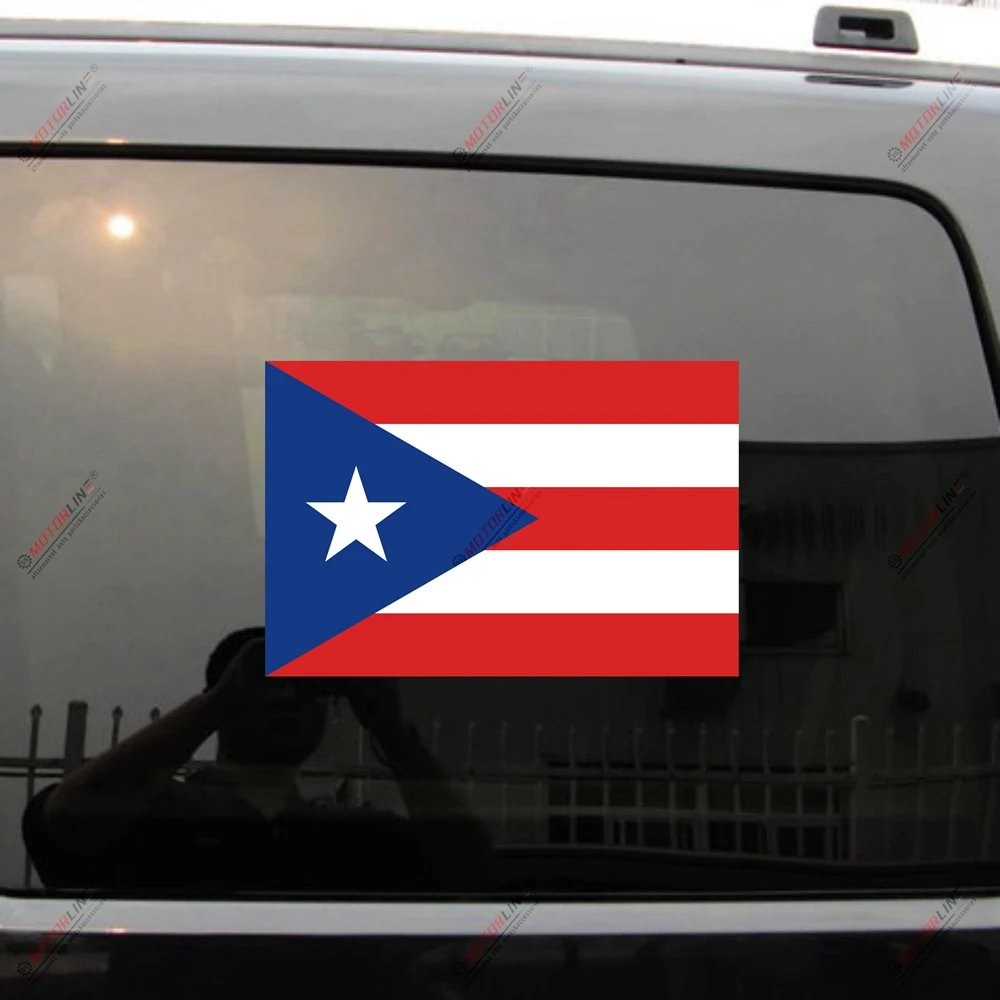 

Puerto Rico Flag PR Decal Sticker Car Vinyl Reflective Glossy pick size printed
