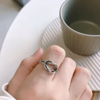 

Silvology 925 Sterling Silver Twisted Rope Weave Rings Vintage Do The Old Japan Korea Rings for Women 2019 Creative Jewelry Gift