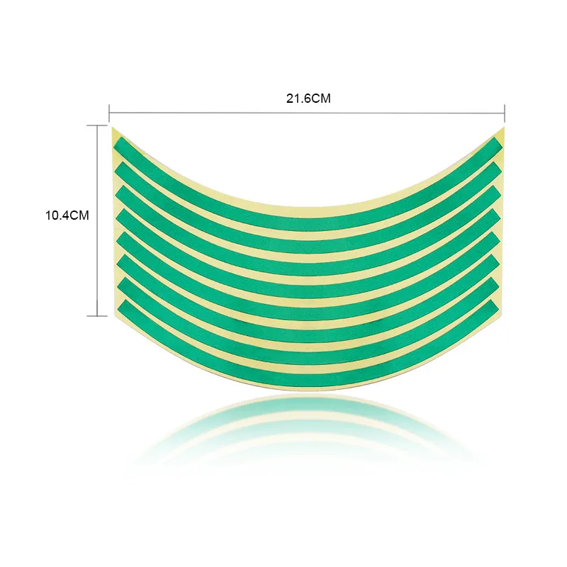 16 шт., светоотражающие наклейки для мотокросса, мотоцикла, колеса, 1" 17" 1", светоотражающие ободные ленты, 5 видов цветов, для стайлинга автомобилей