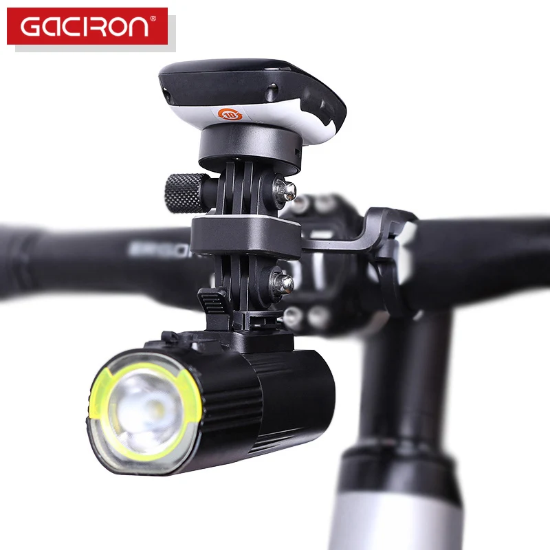 

GACIRON Road Bike Aluminum alloy Multifunction Camera\Bicycle computer Holder Adjustable 31.8mm Handlebar Mount Bracket Extended