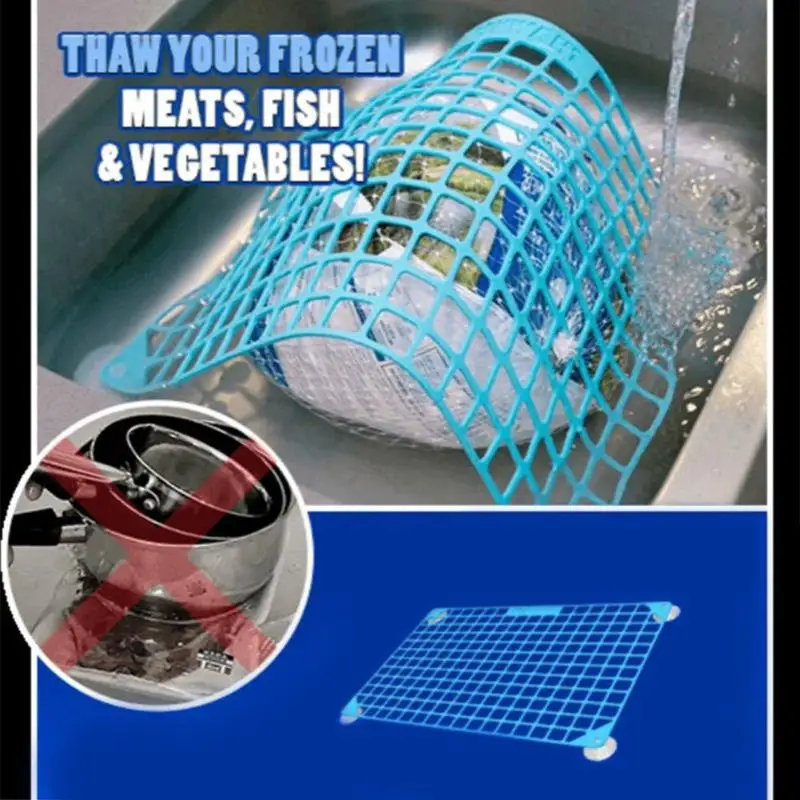 Plastic Thawnet Meat Fast Defrosting Net Kitchen Rapid Thawing Frozen Food Tray Kitchen Accessories 2018
