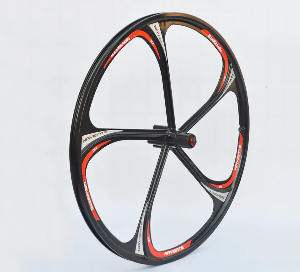 Excellent New 26-Inch Mountain Bicycle Magnesium Alloy Lntegrally Molded Five Spokes Wheel Compatible 8/9/10 Speed Cassette Sprockets 6 Excellent New 26-Inch Mountain Bicycle Magnesium Alloy Lntegrally Molded Five Spokes Wheel Compatible 8/9/10 Speed Cassette Sprockets 6