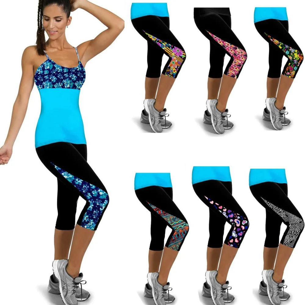 

New Running Women Sports Workout Leggings Fitness Pants Flower Slim Girls Clothing Pant Liner Lulu Pants For Female Lady Sports