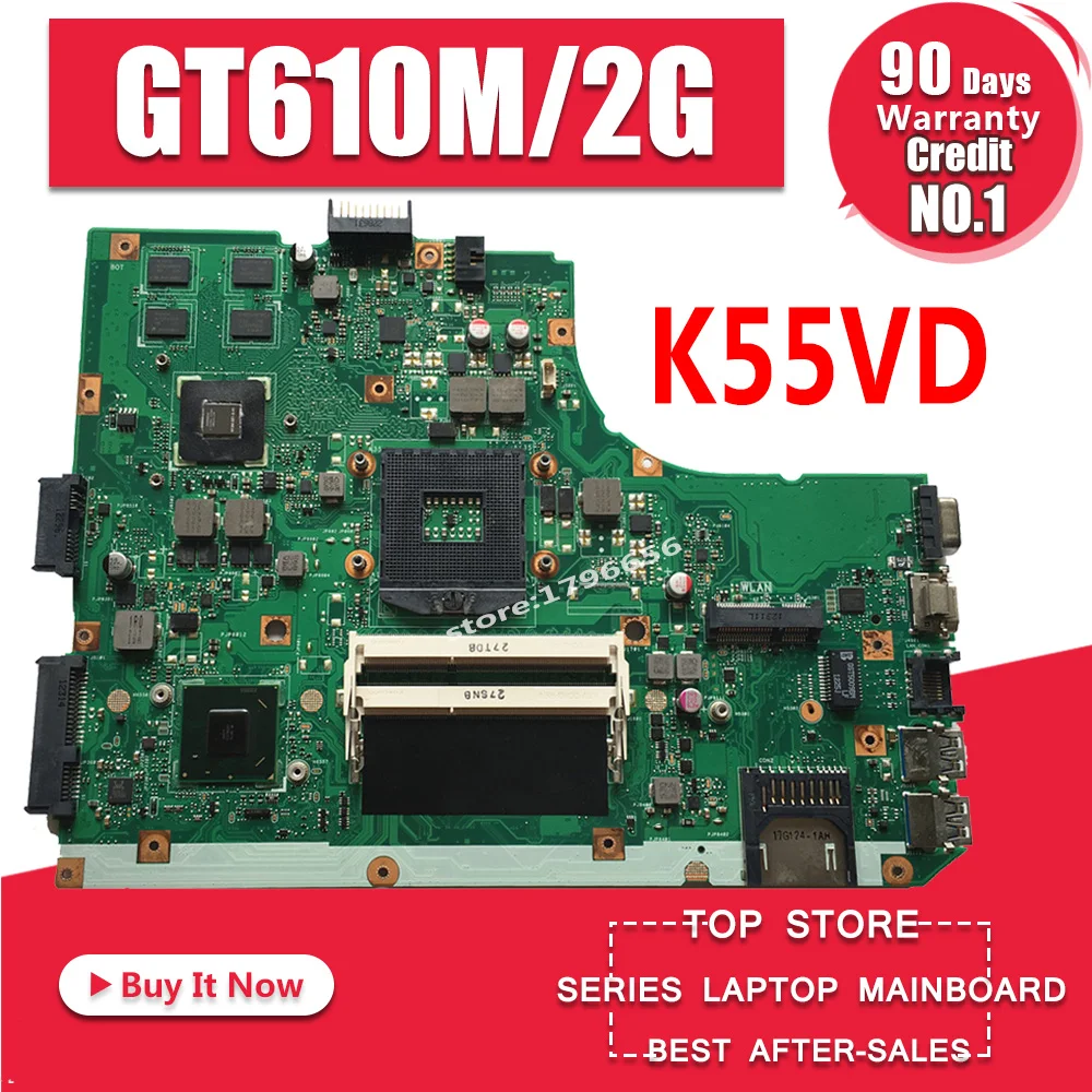 Goedkoop K55VD Moederbord Rev 3.1 3.0 GT610M 2 Gb Voor Asus K55V A55V R500V Laptop Moederbord K55VD Moederbord K55VD Moederbord Test 100%