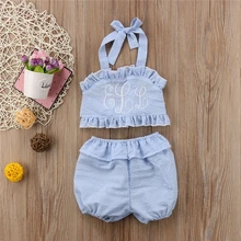 Baby Girls Bikinis 2018 New Summer font b Kids b font Two Piece Backless font b