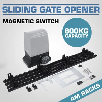 

High quality Universal 800kg 370W Adjustable Automatic Sliding Gate Opener Motor with Remote Control Nylon rack Moving door