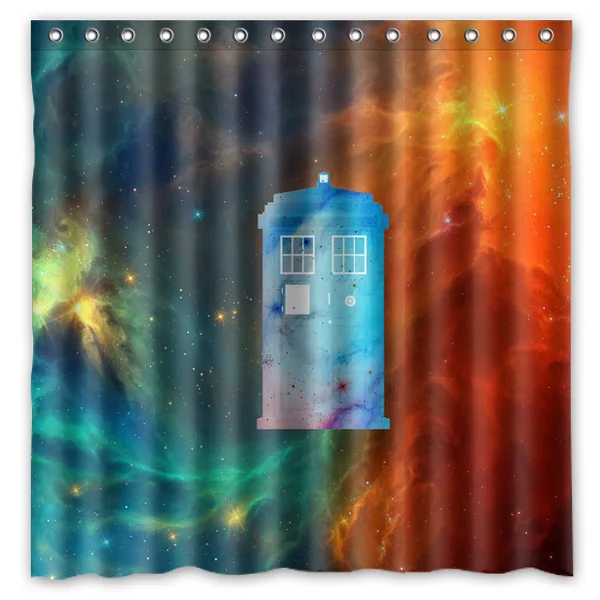 Free Shipping!Doctor Who Tardis And Colorful Nebula Printed Waterproof