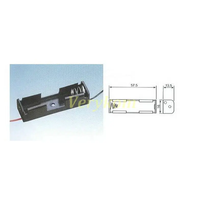 5000 шт. в партии 1,5 в блок питания 1x AA батарея чехол для хранения коробка держатель с проводами один способ 1 слот 1XAA 2A DIY Использовать UM-3* 2