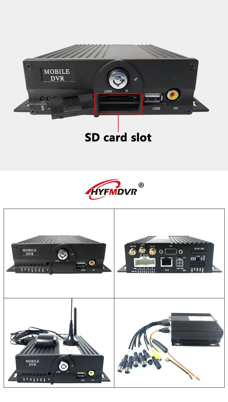 HYFMDVR spot оптом 4g gps WIFI мобильный видеорегистратор удаленный хост видеонаблюдения+ позиционирование полуприцеп/прицеп/школьный автобус