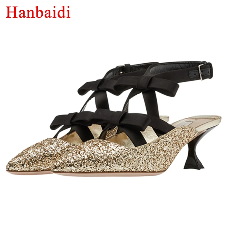 

Hanbaidi New Fashion Sequins Bling Bling Women Pumps Sexy Pointed Toe Women High Heels Street Style Women Party Wedding Shoes