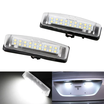 

2Pcs/Set HAUSNN LED Number License Plate Light Replacement for Toyota Camry Aurion Avensis Verso Echo Prius 18SMD Pure White
