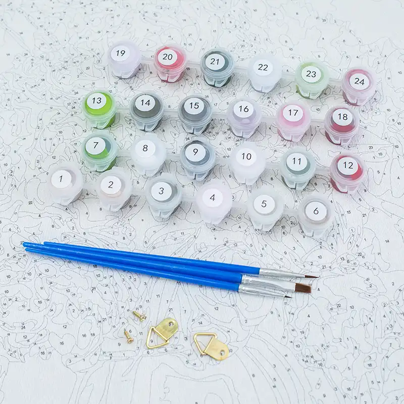 TYUAC Pintura por n/úmeros Kit Pez Loto DIY Pintura al /óleo para ni/ños Adultos Principiante de Pinturas acr/ílicas y Pinceles decoraci/ón del hogar 40*50cm Sin Marco