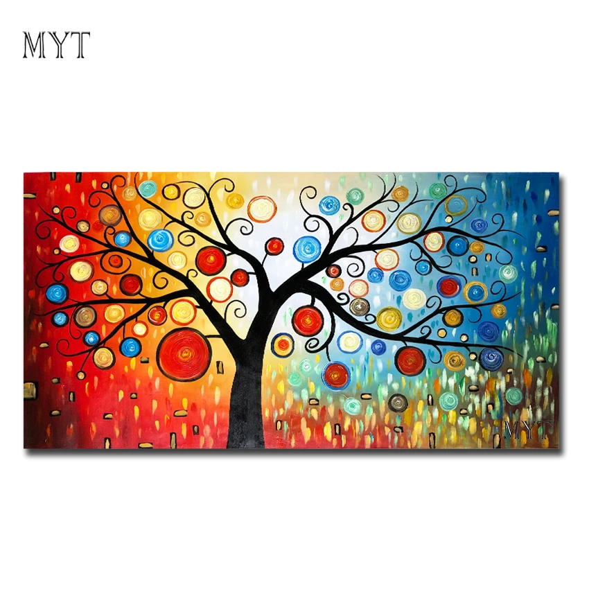 

Hand painted wall canvas abstract money tree canvas wall art oil painting on canvas home decoration unique gift artwork pictures