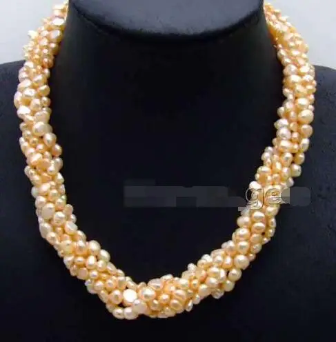

Shipping >>>>>new hot SALE Gorgeous! 3 strands singlehanded Pink pearl necklace combination sets-5051