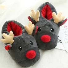 Christmas slippers women comfortable plush winter slippers for home non-slip warm slipper woman fashion funny slippers winter cartoon indoor warm plush santa slippers women men children s christmas style home slipper fit christmas gifts