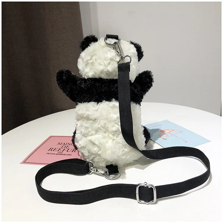 Милая сумка-панда, женская сумка-слинг с мультяшным Кроликом, пушистый кролик, плюшевый рюкзак на плечо, подарки на день рождения, школьный рюкзак