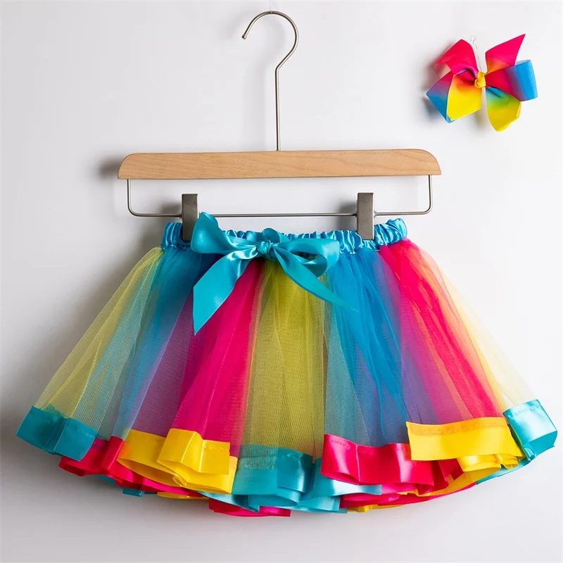 Модная юбка-пачка с единорогом для маленьких девочек вечерние бальные платья принцессы детские цветные юбки фатиновая юбка Детская танцевальная юбка для девочек - Цвет: Skirt 6