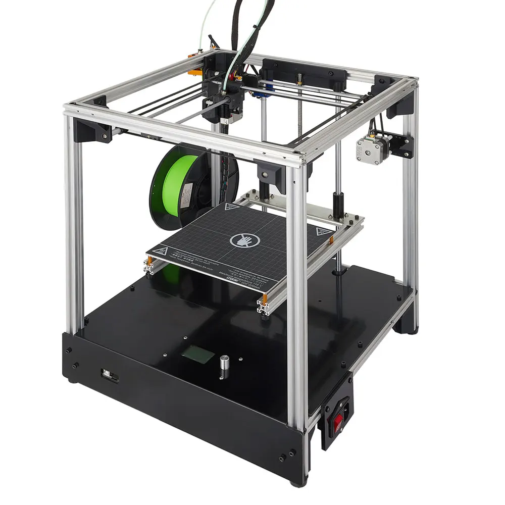 3d طابعة FDM 205*205*245 مللي متر حجم هيكل معدني كامل 3d-printers 3D الساخن السرير لينة المغناطيسي ملصقا 2019NEW DIY كيت 3D الطابعات